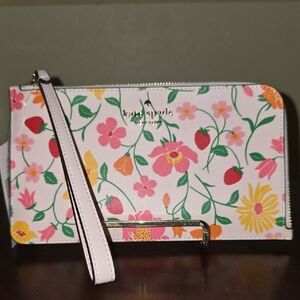 Kate Spade Pink Floral Wristlet